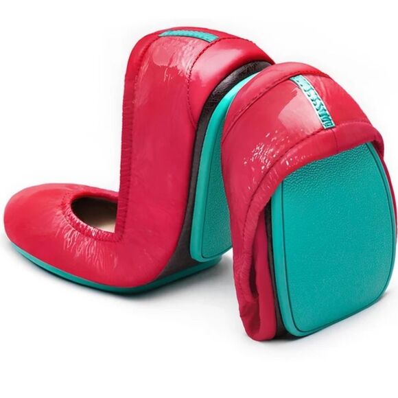 TIEKS Razzleberry Pop Pink Foldable Hot Pink Flats sz. 11 - Picture 2 of 14